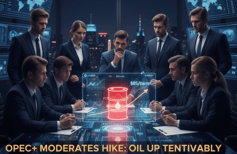 OPEC+ Modera el Aumento: Petróleo Sube Tentativamente Mientras Traders Desmenuzan el Impacto