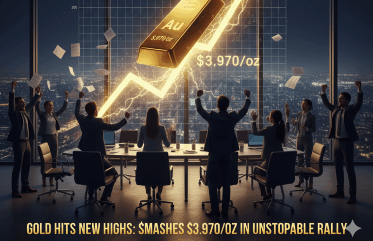 Oro Alcanza Nuevas Cimas: Supera los $3,970/oz en un Rally Sin Frenos